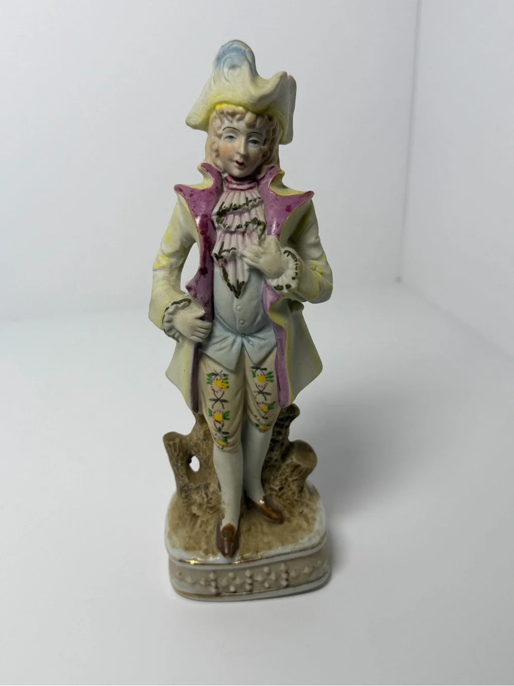 Vintage Hand-Painted Bisque Victorian Couple Figurines Manufactured in Japan 8”